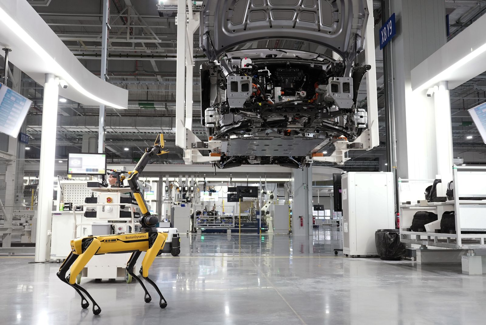 Robotics and manufacturing capabilities inside a factory